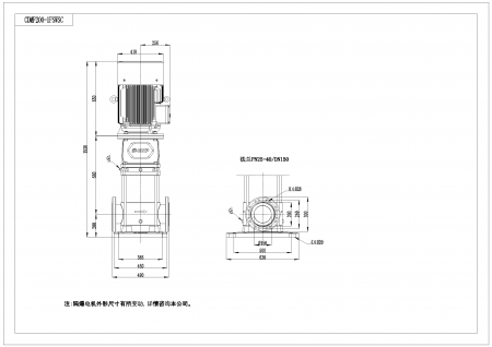 Насос CDMF200-1, 30 кВт, станд. фланец, 3х380В, 50 Гц, нерж., 70ºС