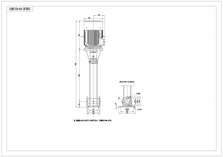 Насос CDMF150-6-2, 75 кВт, станд. фланец, 3х380В, 50 Гц, нерж., 70ºС