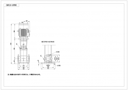 Насос CDMF120-1, 11 кВт, станд. фланец, 3х380В, 50 Гц, нерж., 70ºС