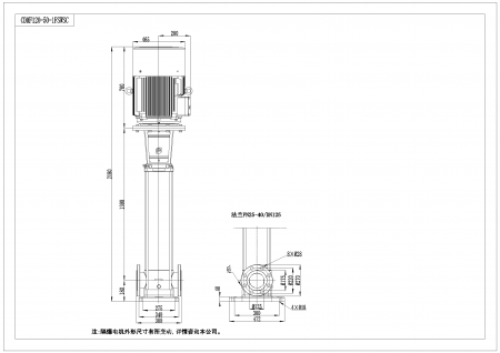 Насос CDMF120-5-1, 45 кВт, станд. фланец, 3х380В, 50 Гц, нерж., 70ºС