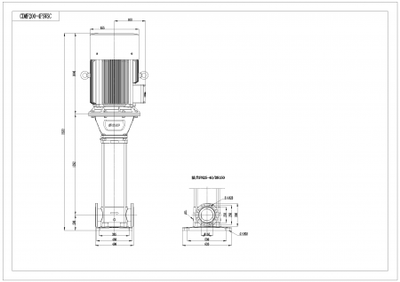 Насос CDM200-4, 110 кВт, станд. фланец, 3х380В, 50 Гц, чугун, 120ºС