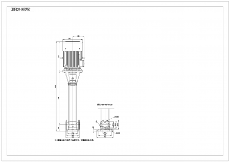 Насос CDMF120-6, 75 кВт, станд. фланец, 3х380В, 50 Гц, нерж., 120ºС
